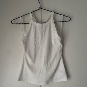 American Eagle White Halter Summer Tank Top